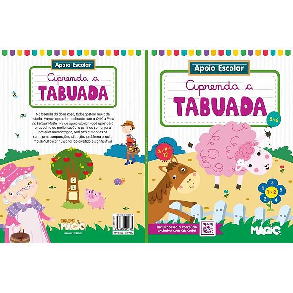 Livro Cartilha Aprenda Tabuada 48 Páginas 27X20CM