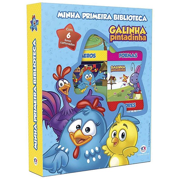 Livro Brinquedo Ilustrado Galinha Pintadinha BOX com 6MINI