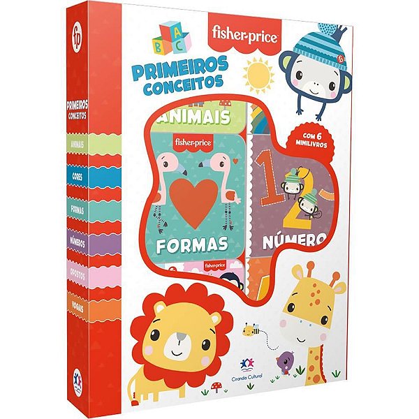 Livro Brinquedo Ilustrado Fisher Price BOX com 6MINI Livro
