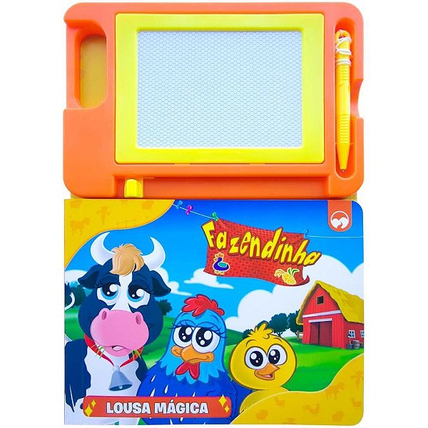 Livro Brinquedo Ilustrado Fazendinha com Lousa Mágica