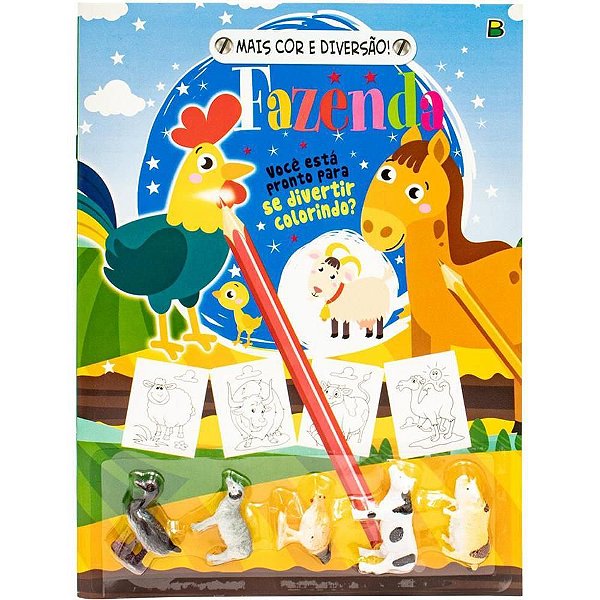 Livro Brinquedo Ilustrado Fazenda Mais COR e DIVERS24P