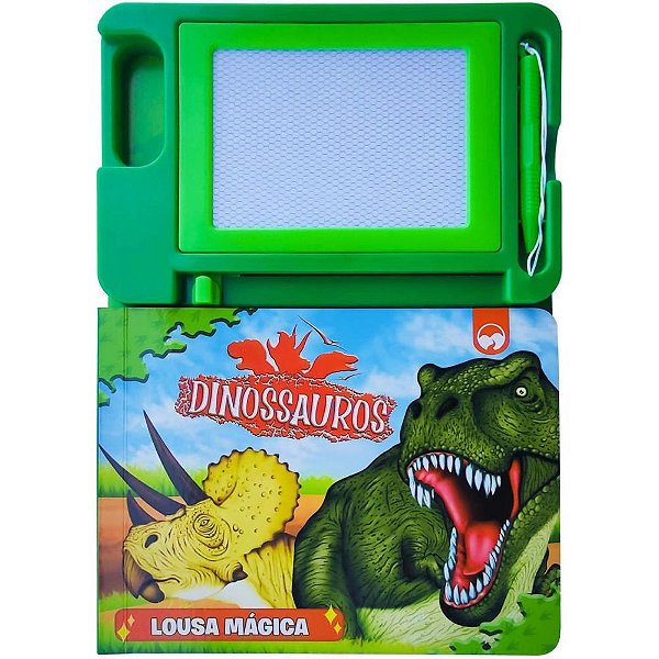 Livro Brinquedo Ilustrado Dinossauros com Lousa Mágica