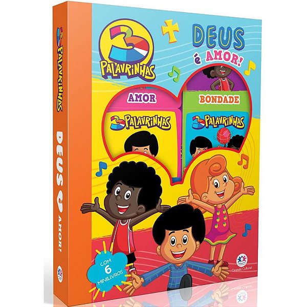 Livro Brinquedo Ilustrado 3 Palavrinhas BOX com 6MINI LIVR