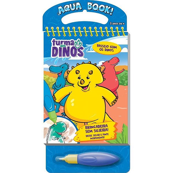 Livro Aquabook Vale dos Dinos 29X14CM 8PGS