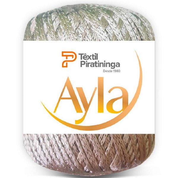 Linha para Crochê AYLA Prata Brilho 100G - 130M