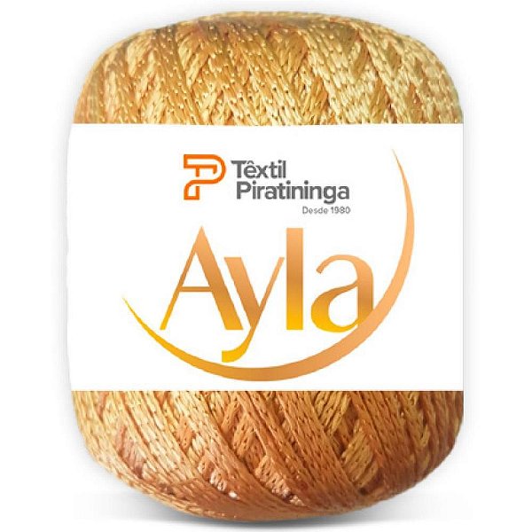 Linha para Crochê 100G AYLA Dourado Brilho 130M