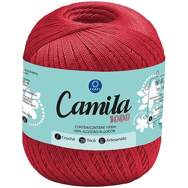 Linha para Crochê Camila 00046 Vermelho PCT com 06