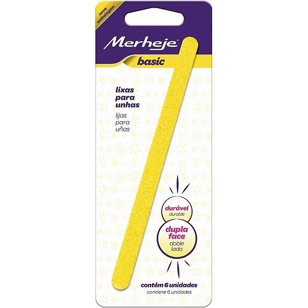 Lixa para UNHA Basic com 6 Unidades - Caixa com 12