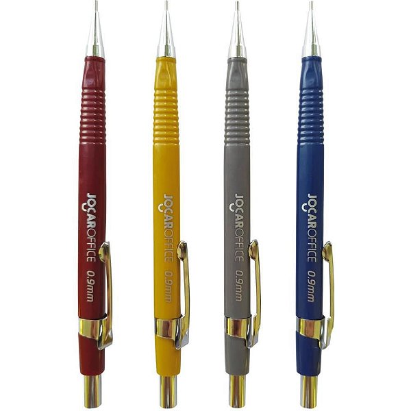 Lapiseira 0.9MM Jocar Técnica Triangular - 4 Cores - Caixa com 12
