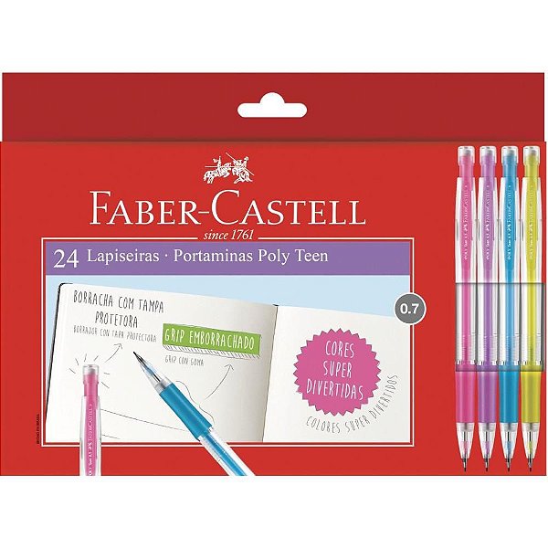 Lapiseira 07MM POLY Teen Color CX com 24