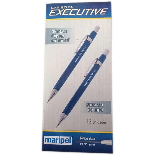 Lapiseira 07MM Executive Metal Azul CX com 12