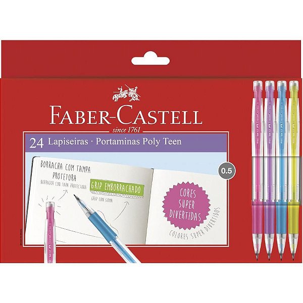 Lapiseira 0.5MM POLY Teen Caixa com 24 Unidades