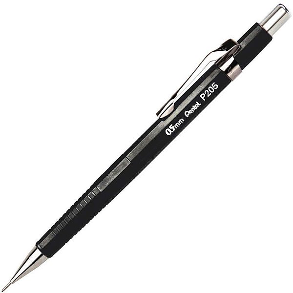 Lapiseira 0.5MM Pentel Preta - Caixa com 12 Unidades