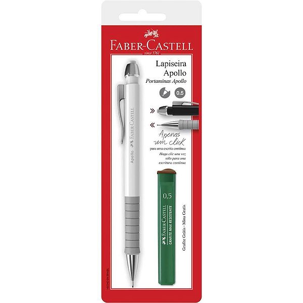 Lapiseira 0.5MM Apollo MIX com Grafite - FABER-CASTELL