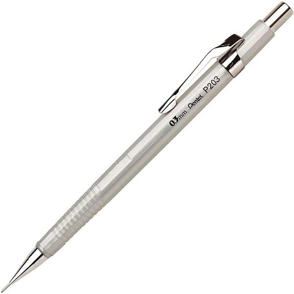 Lapiseira 0.3MM Pentel SHARP P200 Prata