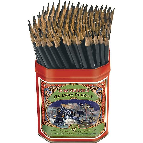 Lápis Preto Sextavado Ecolápis MAX N2 Preto Lata DPCOM 160