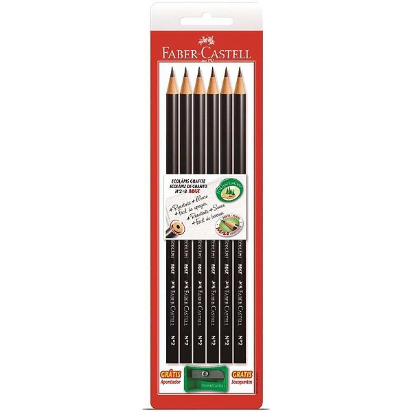 Lápis Preto Redondo 1205 MAX N2B Blister com 06 Unidades