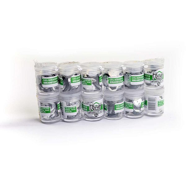 Lantejoula Metalizada Prata 10MM Pote 2G Pacote com 12