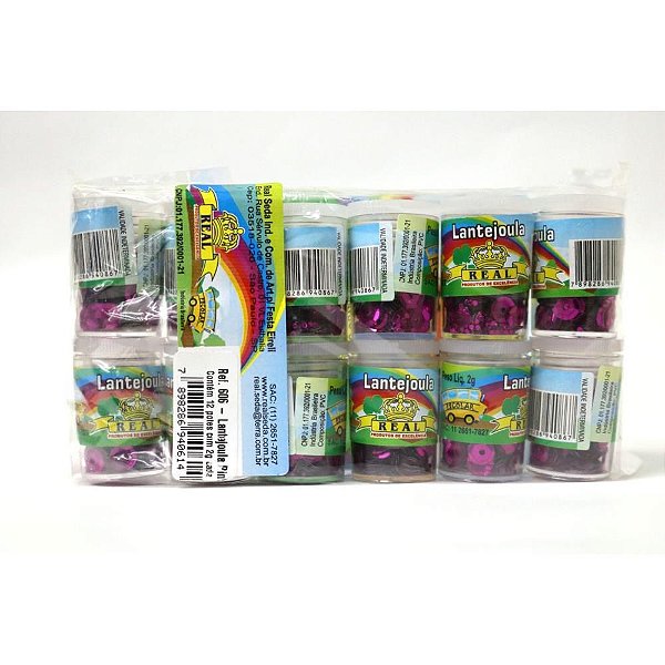 Lantejoula Metalizada Potes 2G N06 PINK - Pacote com 12