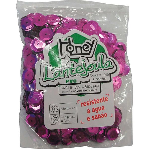 Lantejoula Metalizada PINK N08 com 1000 Unidades