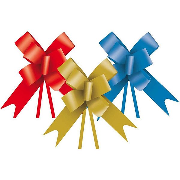 Laço Pronto Liso 30MM X 48CM Cores Sortidas Pacote com 200