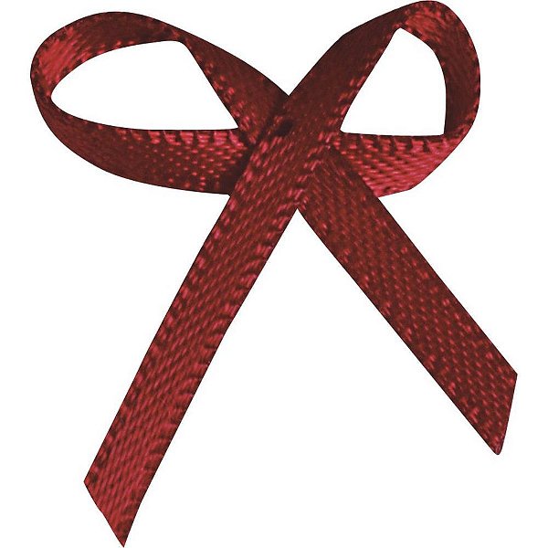 Laço de Cetim N00 026 Vermelho - Pacote com 50 Unidades
