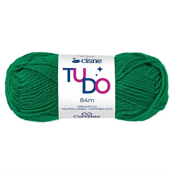 Lã para Tricô Cisne D´primera 40G Verde Natal Pacote com 5 Unidades