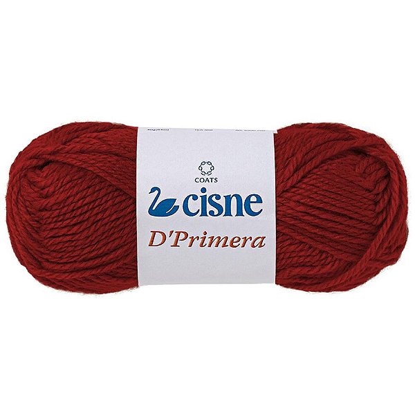 Lã Tricô Cisne D´primera 00335 40G Vermelho Escuro - Pacote com 05