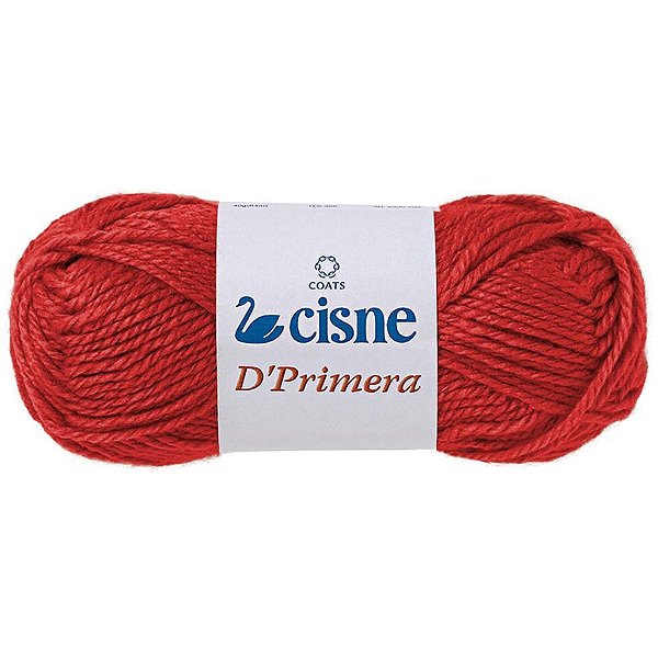 Lã Tricô Cisne D´primera 40G Vermelho - Pacote com 5 Unidades