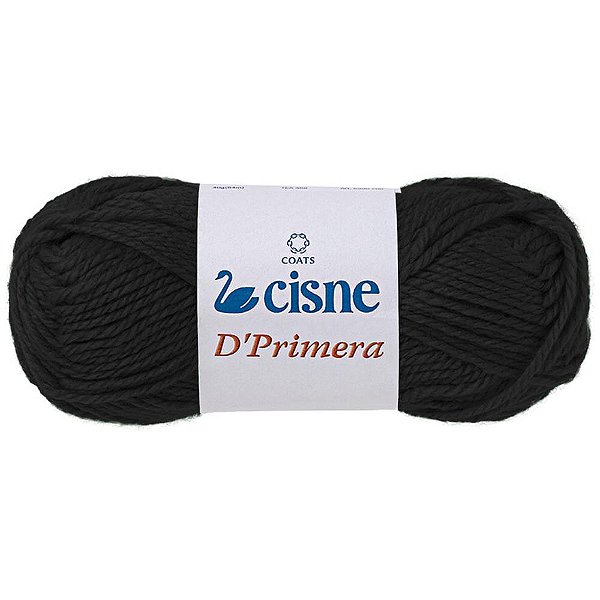 Lã Tricô Cisne D´primera 0000N 40G Preto Pacote com 05