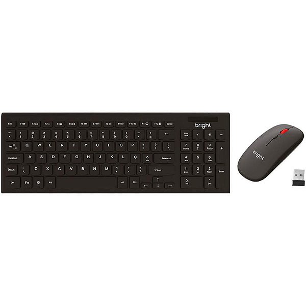 Kit Periféricos Office SLIM Teclado + Mouse sem Fio
