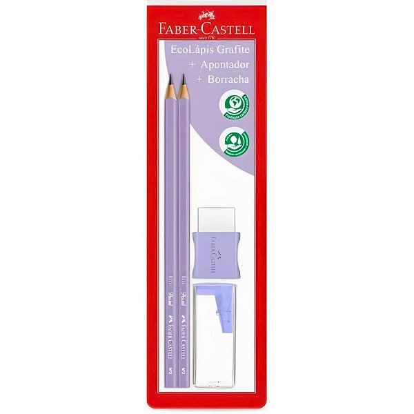 Kit Escolar Pastel Lilás 4 Peças