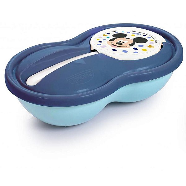 Kit Alimentação Pote+talher para Papinha Mickey