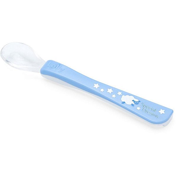 Kit Alimentação Colher com Ponta Siliconada Azul