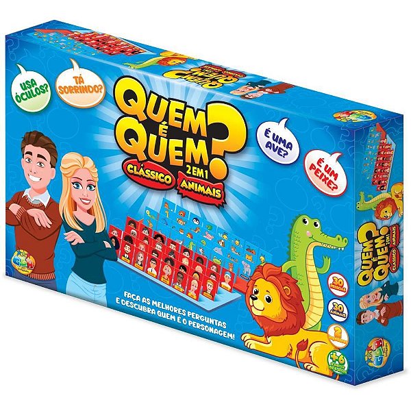 Jogo Diverso Quem É 2 em 1 - Pessoas e Animais