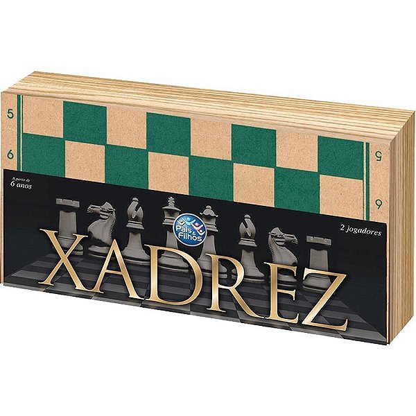 Jogo de Xadrez Oficial com Caixa em Madeira 40CM