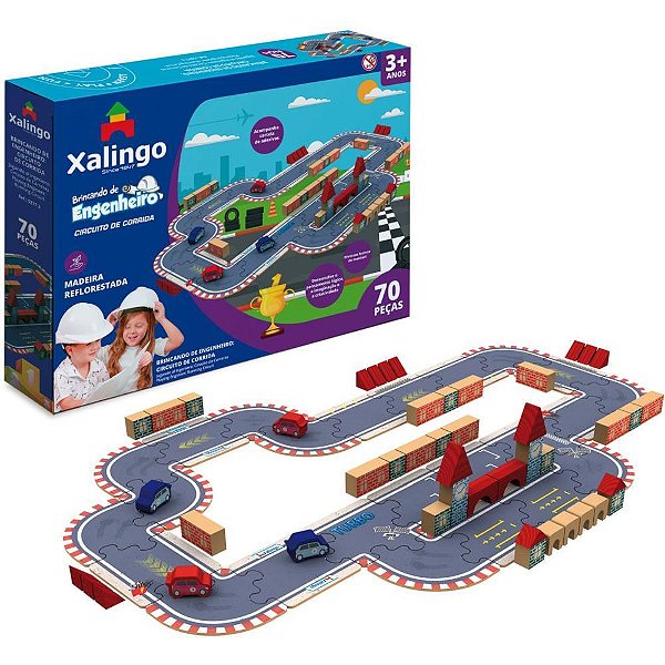 Jogo de Tabuleiro Brincando Engcircuito Corrida