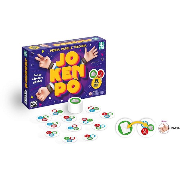 Jogo de Cartas Jokenpô PEDRA/PAPEL/TESOURA