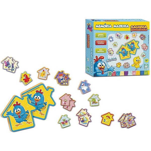 Jogo da Memória Galinha Pintadinha 24 Peças
