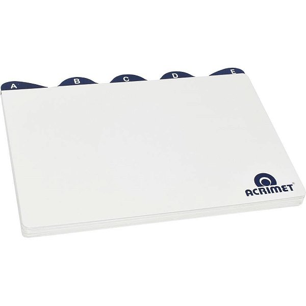 índice para Fichário A-Z 7X10 Cartão Branco Acrimet