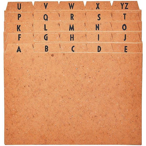 índice para Fichário A-Z 6X9 Cartão KRAFT