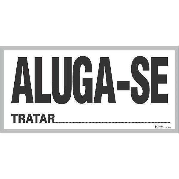 Cartaz ALUGA-SE 155X325MM Pacote com 50