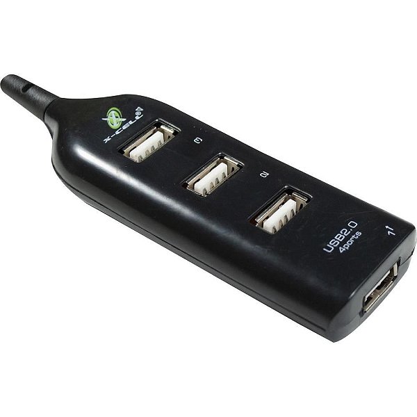 Hub USB com 4 Portas Preto