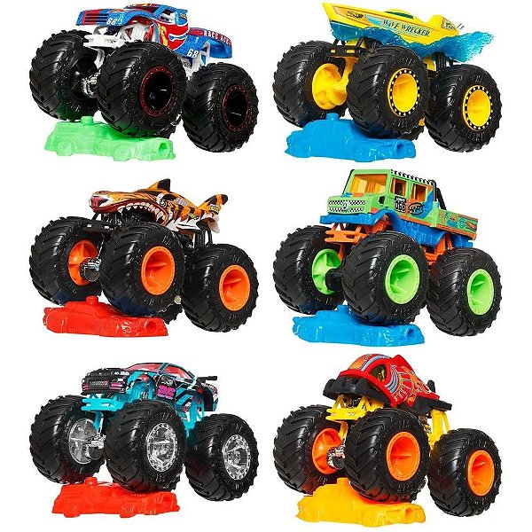 Hot Wheels Monster TRUCKS Veículo Escala 1:64 - Caixa com 08 Unidades