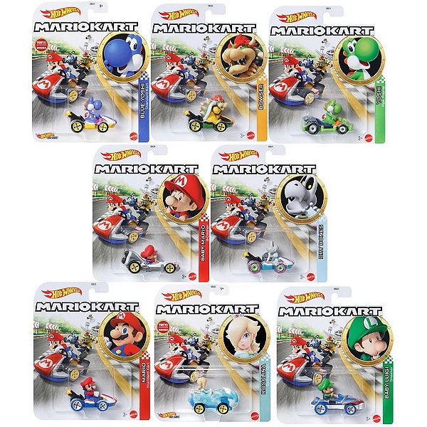 Hot Wheels Colecionável Mario KART Réplica 1:64 Compatível com Pistas