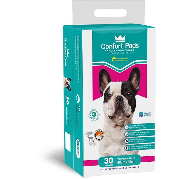 Tapete Higiênico para PET Confort PADS 60X55CM com 30 Unidades