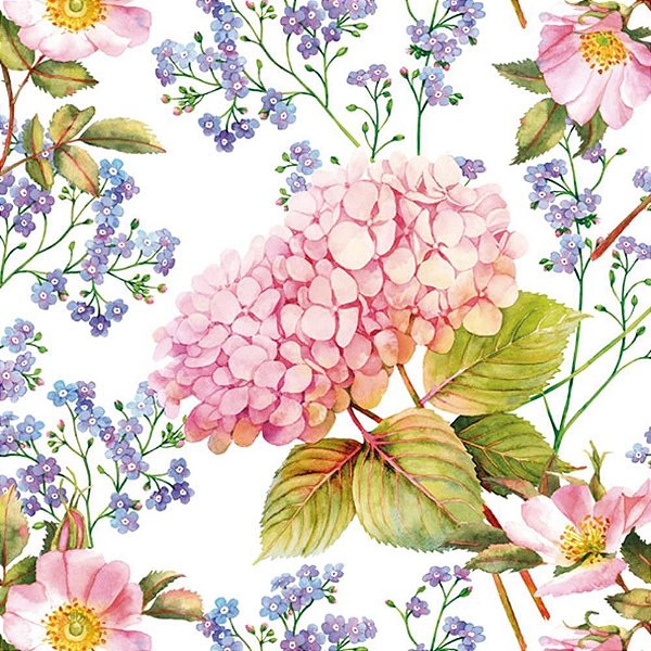 Guardanapo para Decoupage Lindas Flores 33X33CM PCT com 20