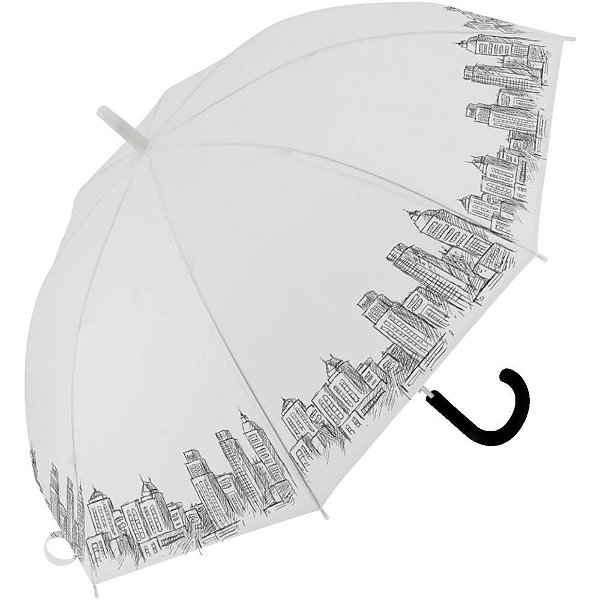 GUARDA-CHUVA Transparente Gotas 82CM com Abertura Automática