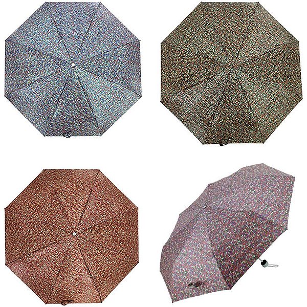 GUARDA-CHUVA Mini Cetim 22CM Sombrinha 3 Seções 8 Varetas