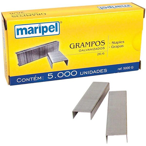Grampo para Grampeador 26/6 Galvanizado 5.000 Grampos